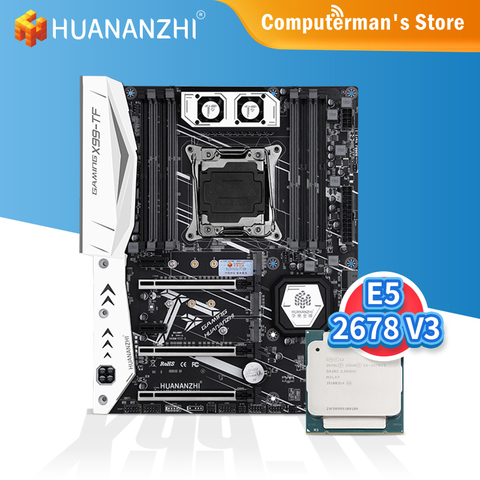 HUANANZHI X99 TF ensemble de kit de carte mère Intel XEON E5 2678 prise en charge de la mémoire DDR3 DDR4 RECC NON-ECC M.2 NVME USB3.0 ATX ► Photo 1/1