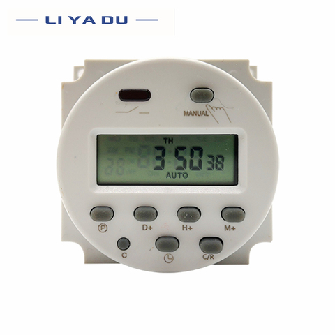 CN101A 12 V/24 V/110 V/220 V simple et double compte à rebours micro cycle commutateur de contrôle de temps minuterie contrôleur seconde contrôle 16A ► Photo 1/6