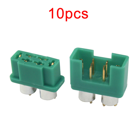 Connecteur Amass MPX 6P mâle femelle, prise plaquée or à 6 broches avec argent, accessoires pour modèle de planeur RC, 10 pièces ► Photo 1/3