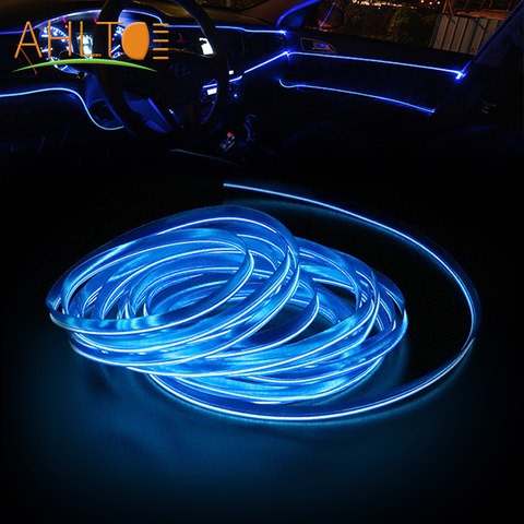 Bande lumineuse Led pour porte de voiture, ligne lumineuse décorative pour intérieur, pour tableau de bord de lecture, corde lumineuse Flexible, 12VPromotion Double Eleven pour la France CODE exclusif 1111VENTE3 25-3US ► Photo 1/6