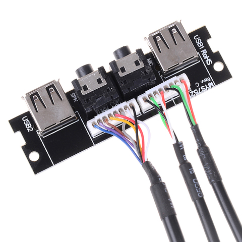 1 * câble Audio, boîtier pour ordinateur, panneau avant PCB, Port USB 2.0, câble de micro, câble de connexion pour carte mère ► Photo 1/6