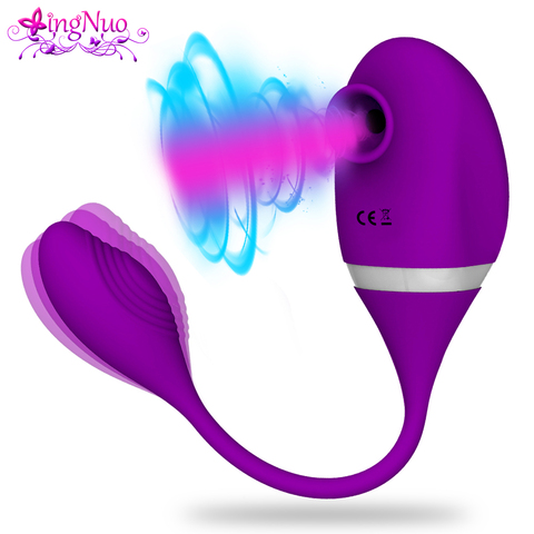 Ventouse à Clitoris pour femme, jouet sexuel vibrant pour Couples, stimulateur de Clitoris, boule d'œuf d'amour, produits intimes ► Photo 1/6