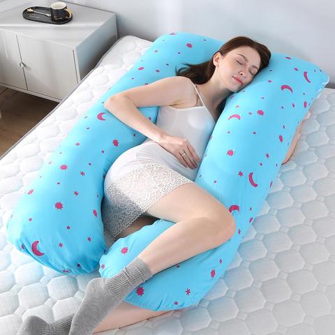 Oreiller de grossesse literie oreiller complet pour les femmes enceintes confortable coussin en forme de U longs oreillers de soutien de couchage latéraux ► Photo 1/6