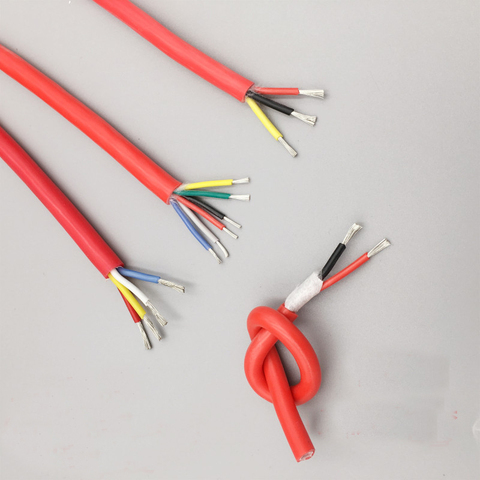 Câble de protection flexible en silicone, 10M, 4 cœurs, câble de fil de silicone pour multimètre à haute température ► Photo 1/3