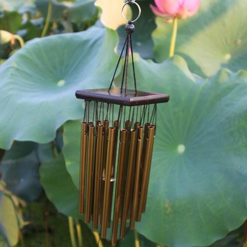 Carillons éoliens en cuivre, 16 Tubes, tube d'extérieur pour jardin et cour ► Photo 1/6