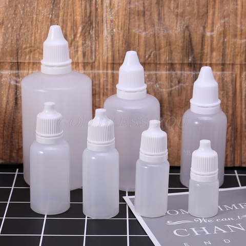 10 pièces/lot 5-100ml vide en plastique compressible compte-gouttes bouteilles oeil liquide compte-gouttes distribuer magasin pour ma bouteille cosmétique femmes beauté ► Photo 1/6