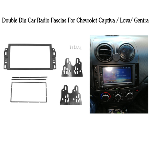 Cadre de voiture Double 2 Din, adaptateur Audio, Kits de garniture de tableau de bord, pour Chevrolet Captiva/Lova/Gentra/AVEO ► Photo 1/6