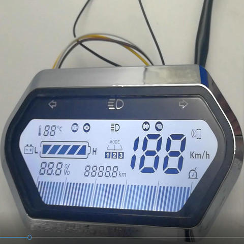 LCD affichage 48v60V72v compteur de vitesse WT tournant lumière pour vélo Électrique Scooter tricycle moto batterie niveau affichage voltmètre ► Photo 1/6