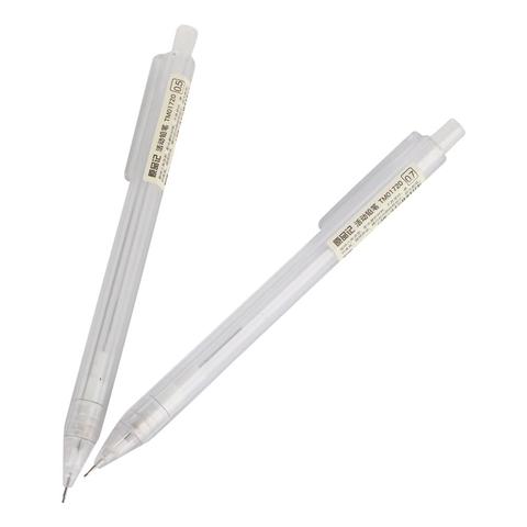 Crayon mécanique Transparent en plastique Adorable 0.5mm 0.7mm recharge plomb crayon automatique noir coloré recharges école papeterie ► Photo 1/6