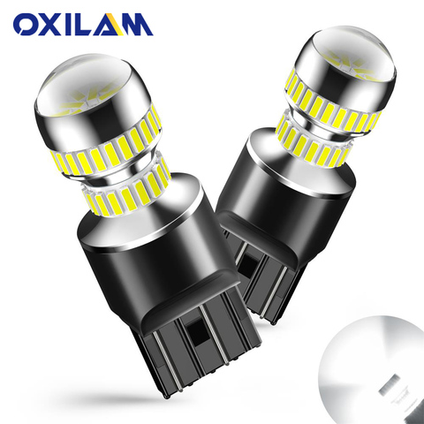 OXILAM – ampoule LED T20 7443, 7440 WY21W W21W W21 5W, feu de recul pour frein de stationnement de voiture, feu de signalisation automatique DRL 12V 6000K blanc ► Photo 1/6