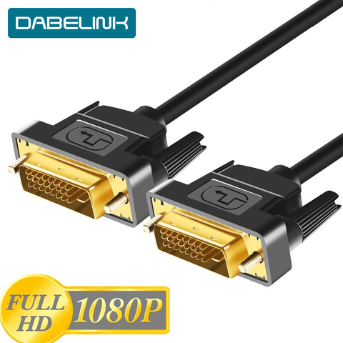 1080P DVI câble DVI vers DVI câble haute vitesse DVI-D mâle à mâle câble vidéo 24 + 1 double lien 1M 2M 3M ordinateur adaptateur câble ► Photo 1/6