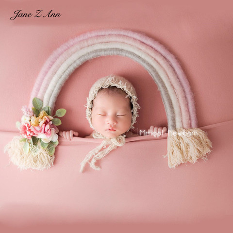 Jane Z Ann – accessoires de photographie créative, couleur bonbon arc-en-ciel, nouveau-né tissé à la main, accessoires de prise de vue en studio pour bébé ► Photo 1/5