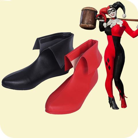 Arkham – bottes en cuir pour femme adulte, chaussures de Cosplay, accessoires d'halloween, sur mesure, livraison gratuite ► Photo 1/6