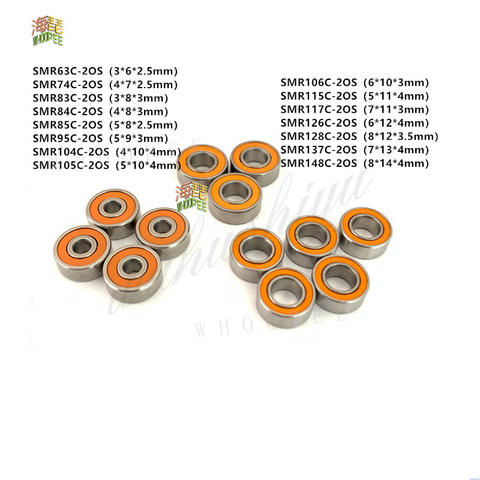 Roulements à billes en céramique en acier inoxydable ABEC-7, 1 pièce, SMR63 SMR74 SMR83 SMR85 SMR95 SMR104 SMR105 à SMR148 2RS ► Photo 1/1