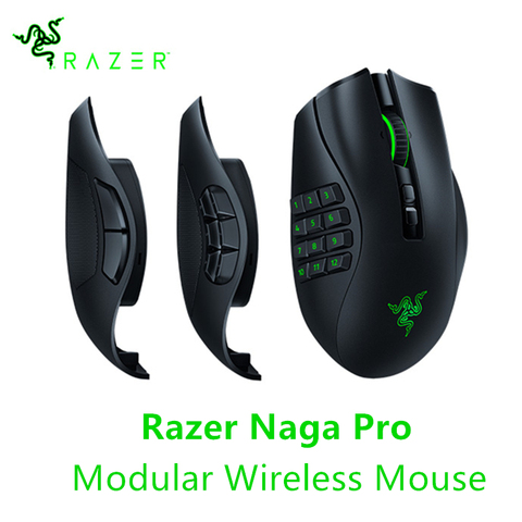 Razer – souris de jeu Naga Pro, édition professionnelle, sans fil, Bluetooth, e-sport, Macro, Interchangeable, trois côtés ► Photo 1/4