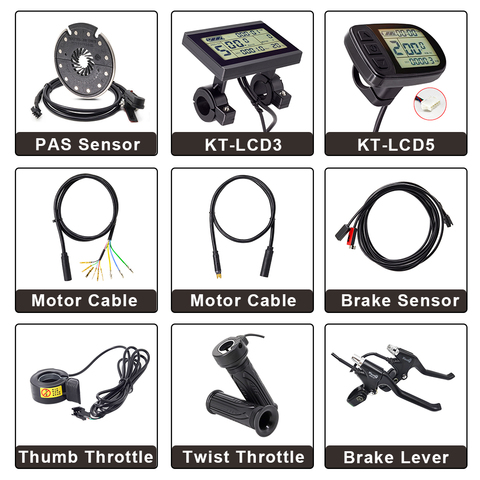 Ebike contrôleur pièces capteur de frein KT LCD affichage LCD3 LCD5 E vélo moteur rallonge câble levier de frein torsion accélérateur capteur de PAS ► Photo 1/6