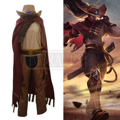 LOL Yasuo-uniformes de cow-boy occidentaux, Costume de Cosplay, livraison gratuite ► Photo 1/3