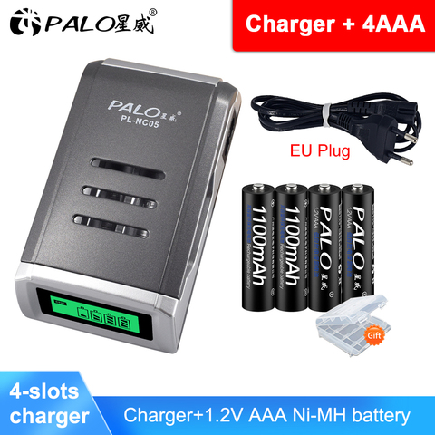 PALO AAA batterie 1.2V Ni-MH AAA chargeur de batterie Rechargeable Ni-MH Batteries, pour jouets, brosse à dents, lampes de poche piles AAA ► Photo 1/6