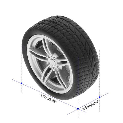 Roues en caoutchouc de Simulation, 4 pièces, modèle de jouet, bricolage, pièces de rechange, Y4QA ► Photo 1/5