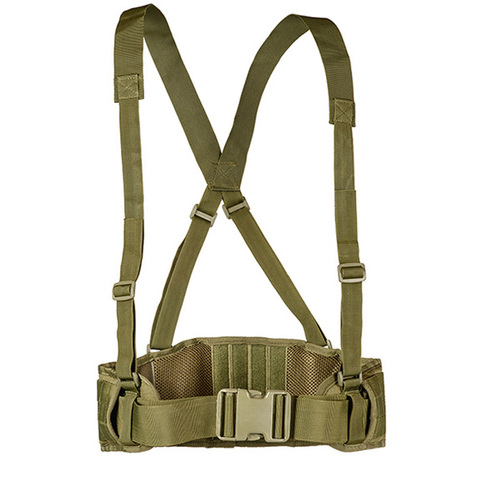 Ceinture tactique Molle 1000D Nylon pour hommes, en forme de H, pratique, Airsoft, militaire, ajustable, souple, rembourré, gilet de chasse ► Photo 1/6