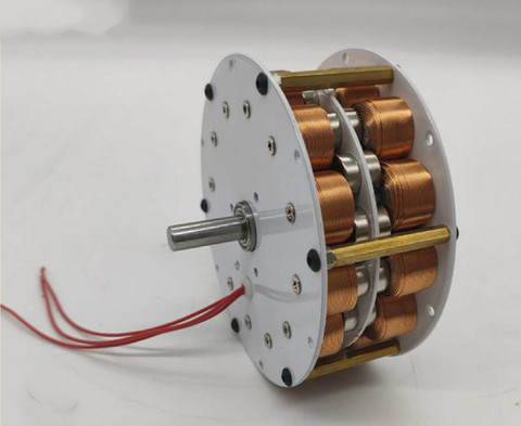 Générateur à disque Double couche avec noyau en fer, 80W – 100W, multipôle, forte production d'énergie ca magnétique triphasée ► Photo 1/2