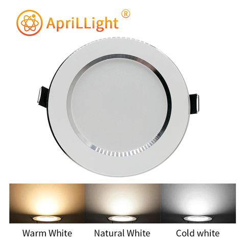 LED Downlight 5 W 9W 12W 15W AC 220V IP65 étanche blanc chaud blanc naturel blanc froid encastré rond plafonniers spot ► Photo 1/6