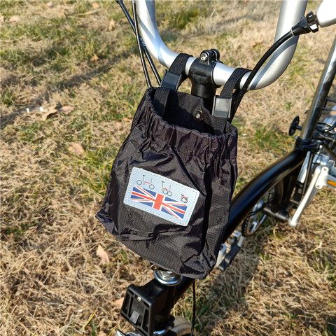 ACEOFFIX-sac de poche avant de vélo, sac de selle pour sac Brompton, sac en tissu imperméable à boucle magnétique de DuPont ► Photo 1/6