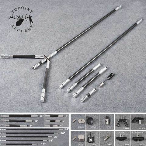 Système de stabilisateur d'arc Recurve PR601, composants du système de stabilisation à arc composé, en Fiber de carbone Pure, haute résistance, tir, compétition, Sport ► Photo 1/6