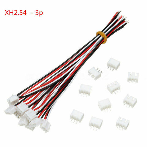 Connecteur Micro JST XH2.54mm avec câble métallique, 3 broches, 150mm, 10 jeux ► Photo 1/5