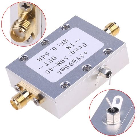 Amplificateur RF amplificateur à faible bruit Module Radio jambon LNA 50M-4GHz NF = 0.6dB RF FM HF VHF / UHF Radio jambon-110dBm ► Photo 1/6
