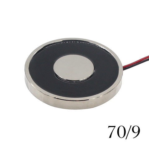 YJ-70/9 DC 12V 24V Holding Electric Magnet Lifting Solenoid Sucker Electromagnet 20kg/ 200n Suction Metal License Plate ► Photo 1/6