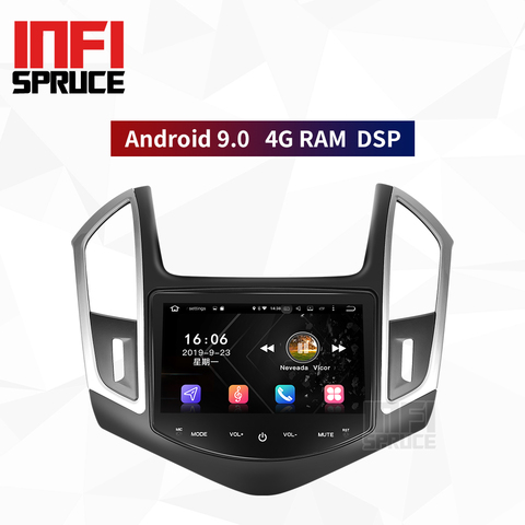 Autoradio Android 9.0, navigation gps, mirrorlink, dvd, commandes au volant, pour voiture Chevrolet Cruze (2013, 2014, 2015) ► Photo 1/6