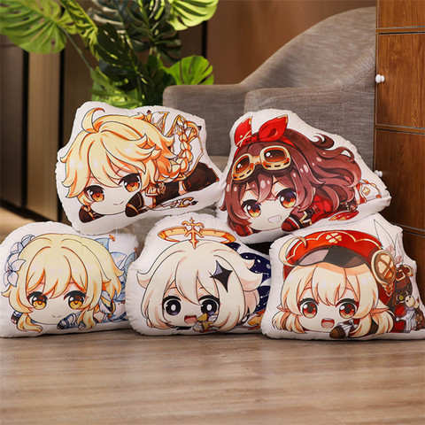 Projet Genshin Impact Lumine oreiller poupée femmes hommes kawaii dessin animé Cosplay accessoires en peluche ► Photo 1/4