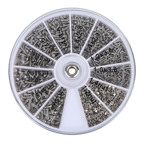 Assortiment de verres en acier inoxydable, jeu de vis avec plaque ronde pour produits électriques en verre, 1000 pièces ► Photo 1/5