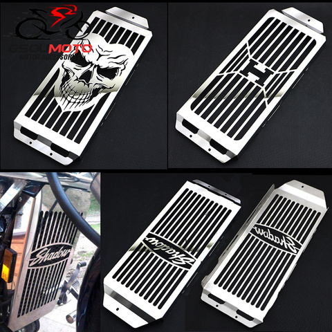 Couvercle de radiateur de moto en acier inoxydable, grille de protection pour Honda Shadow Aero VT400 VT750 2004 - 2012 C2 Spirit ► Photo 1/6