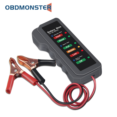 OBDMONSTER 12 V voiture testeur de batterie véhicule alternateur Test 12 volts batterie vérifier outil de Diagnostic pour Automobile et moto ► Photo 1/6