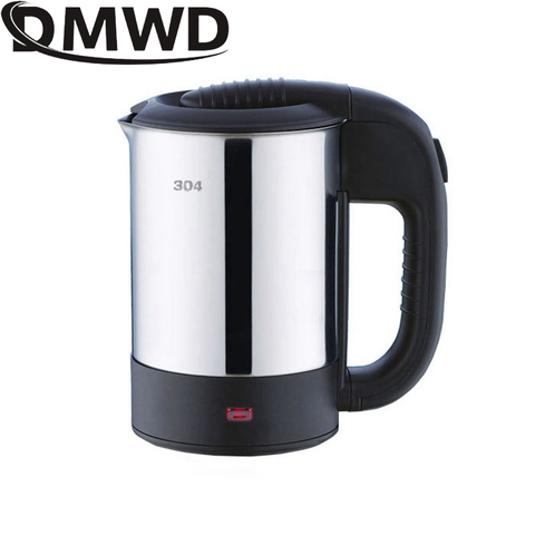 DMWD double tension voyage électrique chauffage bouilloire MINI théière tasse chauffe-eau Portable en acier inoxydable théière chaudière 110 V-230 V ► Photo 1/3