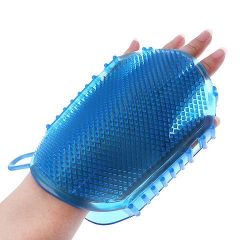 1 pièces couleur aléatoire doux Silicone Massage gommage gants pour Peeling corps bain brosse exfoliante gants brosse pour le corps ► Photo 1/6