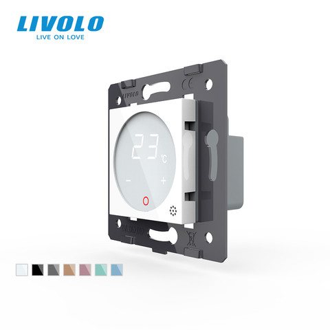 Livolo – Thermostat ca 110-250V, contrôle de la température (sans panneau en verre), dispositif de chauffage, Standard ue, C7-01TM-11 ► Photo 1/5