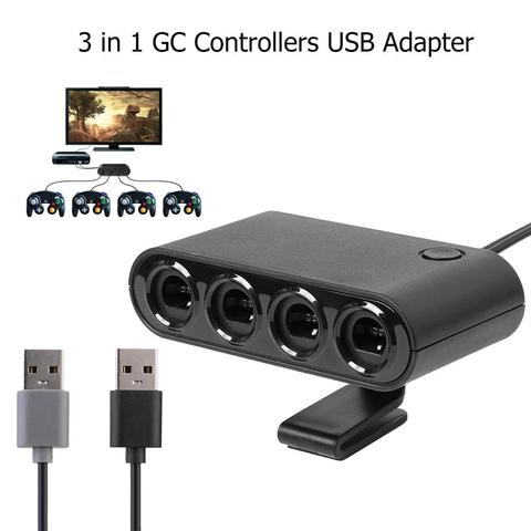 Convertisseur 4 Ports pour contrôleur GameCube GC adaptateur USB pour commutateur NGC/Wii u/PC jeu de combat étoile livraison directe du fournisseur ► Photo 1/6