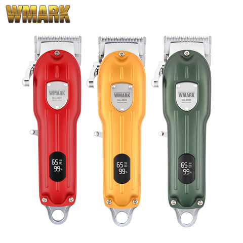 WMARK NG-2025B tout en métal filaire ou sans fil utiliser tondeuse à cheveux avec écran LCD 2500mAh 6500 tr/min 9CR18 lame ► Photo 1/6