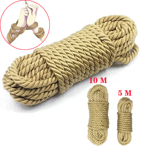 BDSM Bondage corde de chanvre épaisse, menottes, menottes, SM esclave, jeux sexuels pour adultes, boutique de produits sexuels pour hommes et femmes ► Photo 1/6