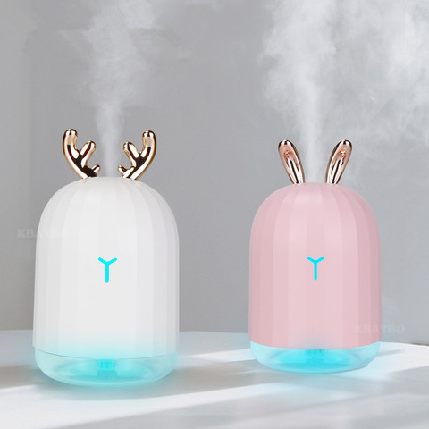 Searide 220ml USB diffuseur arôme huile essentielle voiture humidificateur d'air ultrasons 7 LED qui Change de couleur veilleuse brume fraîche pour la maison ► Photo 1/5