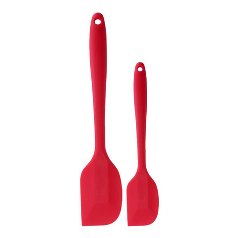 2 pièces/ensemble Silicone spatule résistant à la chaleur cuisson grattoir beurre crème gâteau plus lisse polisseur gâteau décoration outil beurre mélangeur ► Photo 1/6