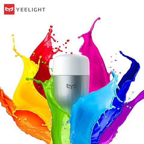 Nouveau en Stock Original Yeelight bleu II LED ampoule intelligente (couleur) E27 9W 600 Lumens lumière téléphone intelligent WiFi télécommande ► Photo 1/6