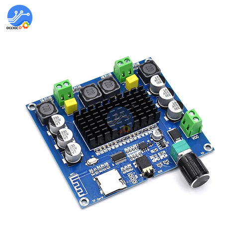 Carte d'amplificateur numérique Bluetooth XH-A105 TDA7498, 2x5.0 W, Module d'amplification Audio stéréo, Support de carte TF AUX, kit de bricolage, contrôle du volume, 100 ► Photo 1/6