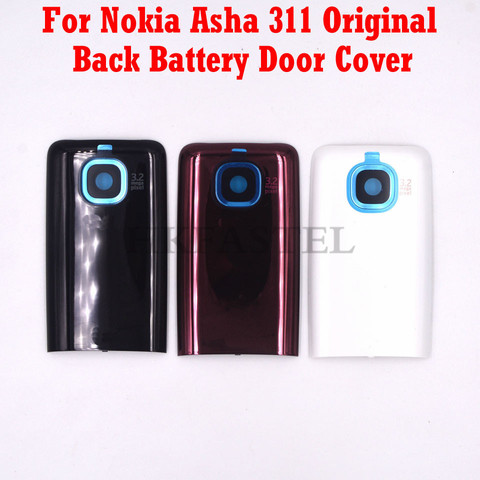 Coque de protection arrière pour Nokia Asha 311, boîtier de batterie d'origine, livraison gratuite ► Photo 1/6