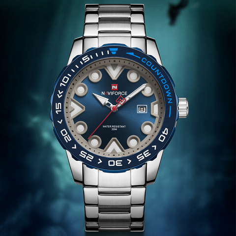 NAVIFORCE – montre-bracelet à Quartz en acier inoxydable pour homme, étanche, nouvelle collection, 2022 ► Photo 1/6