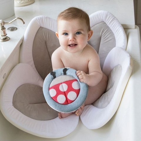 Coussin de bain à fleurs pour bébé, coussin de bain en tournesol pour bébé, tapis de baignoire, accessoires de siège de douche pour nouveau-né ► Photo 1/6