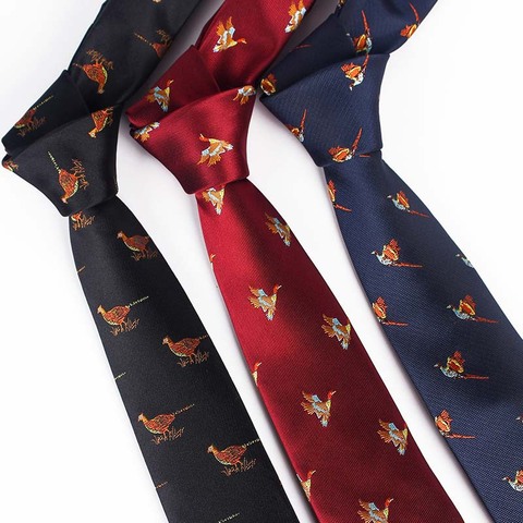 Linbaiway – cravate à motif d'oiseau pour hommes, avec Logo personnalisé, pour tenue de soirée, pour les affaires, décontracté ► Photo 1/6